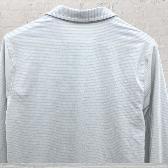 Lululemon Evolution Polo Light Gray Stripe No Size Tag Fits Small - Picture 7 of 15